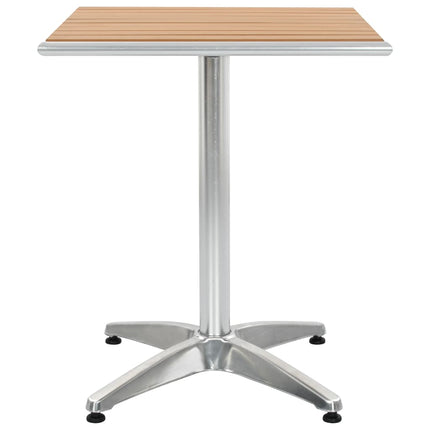 Trädgårdsbord silver 60x60x70 aluminium och WPC