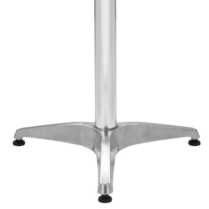 Matgrupp för trädgården 5 delar aluminium silver