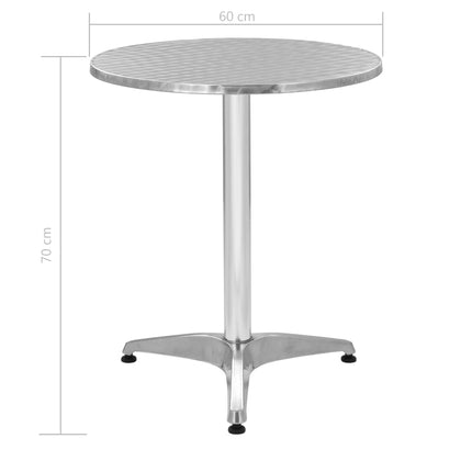 Matgrupp för trädgården 5 delar aluminium silver