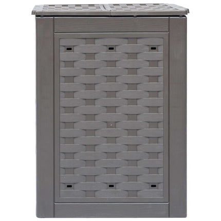 Trädgårdskompost 2 st brun 60x60x83 cm 600 L plastrotting