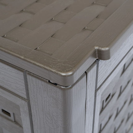 Trädgårdskompost 2 st brun 60x60x83 cm 600 L plastrotting