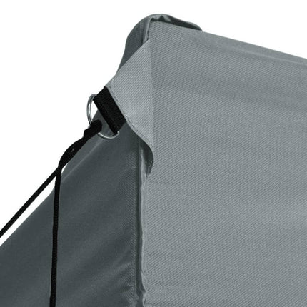 Hopfällbart partytält med 4 sidoväggar 3x6 m stål antracit