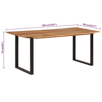 Matbord 180x90x76 cm massivt akaciaträ