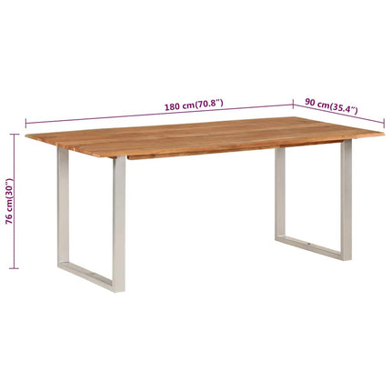 Matbord 180x90x76 cm massivt akaciaträ