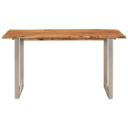 Matbord 140x70x76 cm massivt akaciaträ