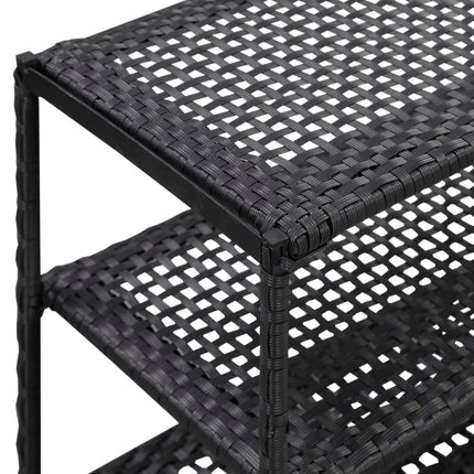 Skoställ svart 50x30x120 cm konstrotting