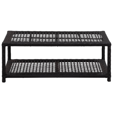 Skobänk svart 80x40x30 cm konstrotting