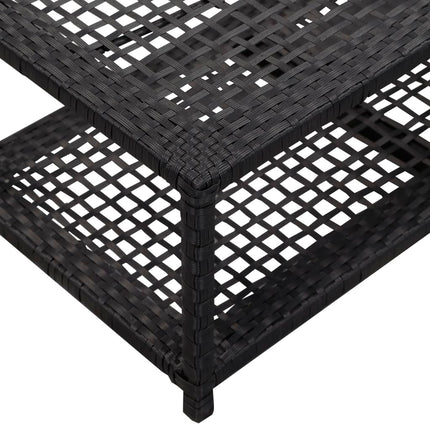 Skobänk svart 80x40x30 cm konstrotting