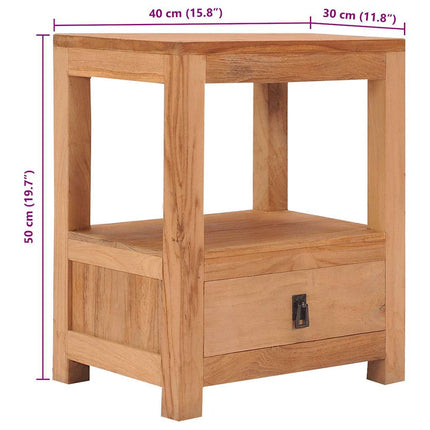 Sängbord 40x30x50 cm massiv teak
