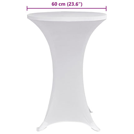 Överdrag till ståbord Ø60 cm vit stretch 4 st