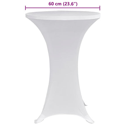 Överdrag till ståbord Ø70 cm vit stretch 4 st