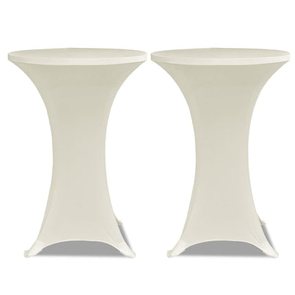 Överdrag till ståbord Ø70 cm gräddvit stretch 4 st