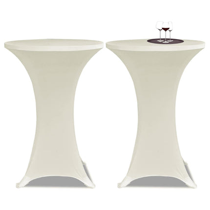 Överdrag till ståbord Ø80 cm gräddvit stretch 4 st
