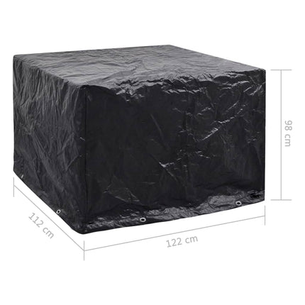 Överdrag för trädgårdsmöbler 2 st 8 öljetter 122x112x98 cm