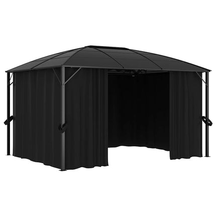 Paviljong med draperi 400x300x265 cm antracit