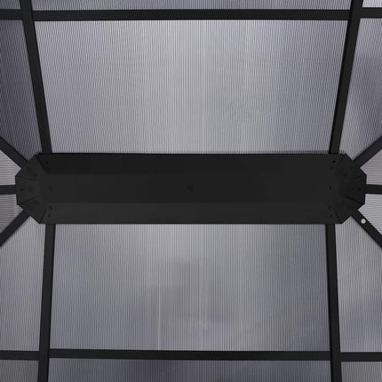 Paviljong med draperi 400x300x265 cm antracit