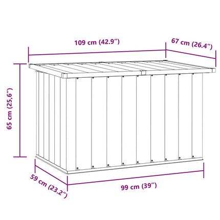 Dynbox antracit 109x67x65 cm