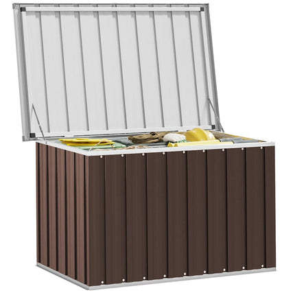 Förvaringslåda för trädgården brun 109x67x65 cm