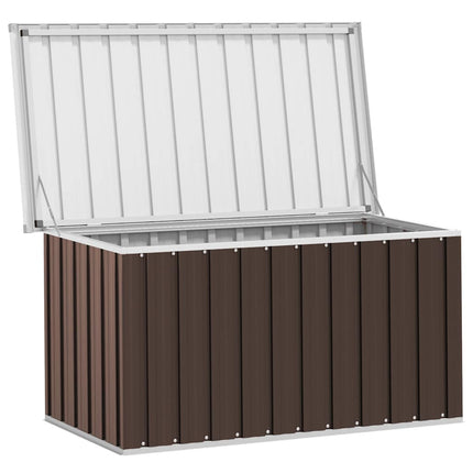 Förvaringslåda för trädgården brun 129x67x65 cm