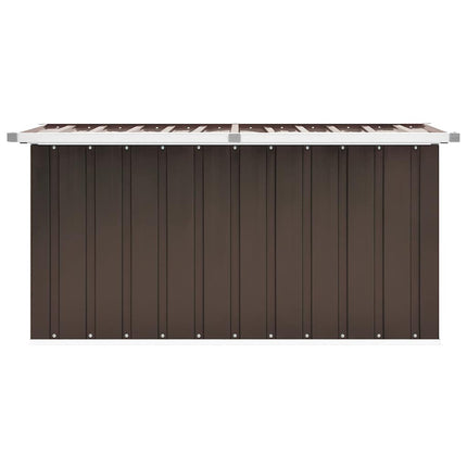 Förvaringslåda för trädgården brun 129x67x65 cm