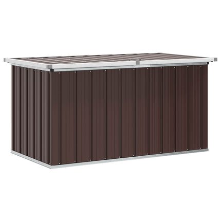 Förvaringslåda för trädgården brun 129x67x65 cm