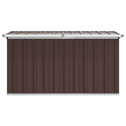 Förvaringslåda för trädgården brun 129x67x65 cm