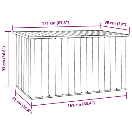 Dynbox grön 171x99x93 cm