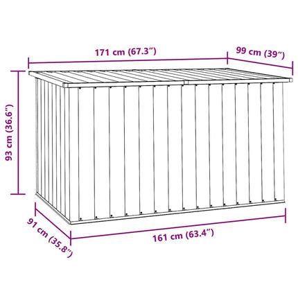 Dynbox grå 171x99x93 cm