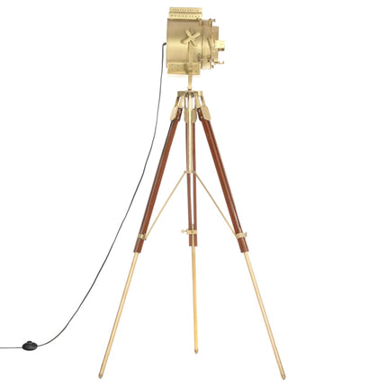 Golvlampa massivt mangoträ 193 cm