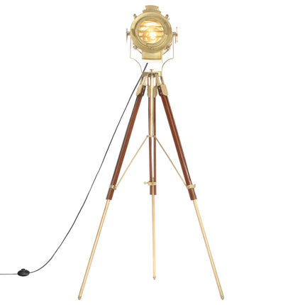 Golvlampa massivt mangoträ 193 cm