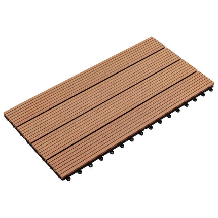 Terrassplattor 6 pcs Brun 60 x 30 cm WPC
