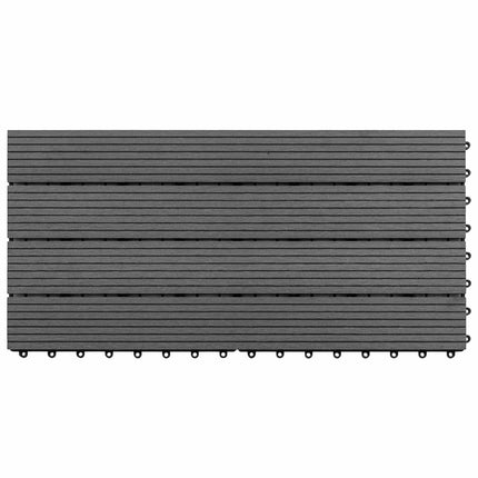 Terrassplattor 6 pcs Grå 60 x 30 cm WPC