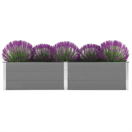 Odlingslåda upphöjd 250x50x54 cm WPC grå