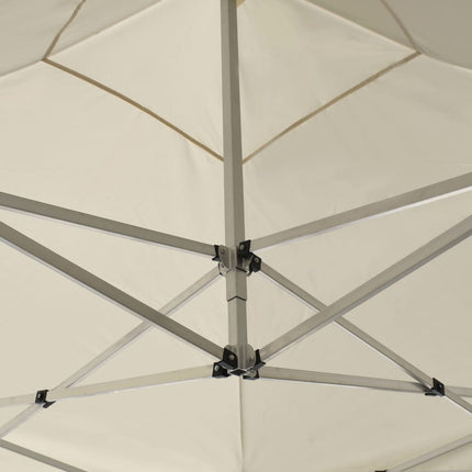 Hopfällbart partytält aluminium 2x2 m gräddvit