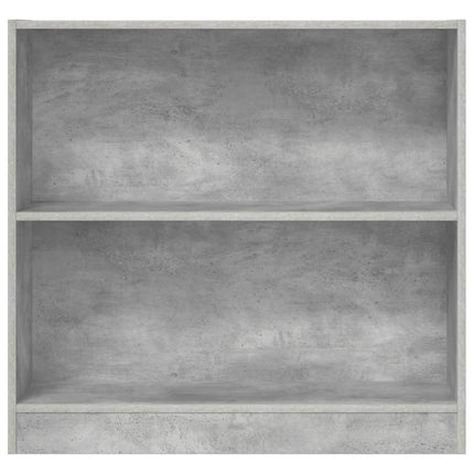 Bokhylla betonggrå 80x24x75 cm konstruerat trä