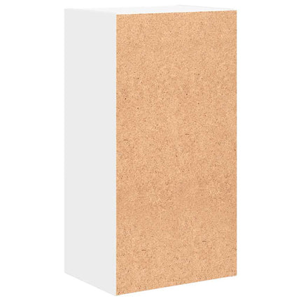 Bokhylla med 2 hyllor vit 40x30x76,5 cm konstruerat trä