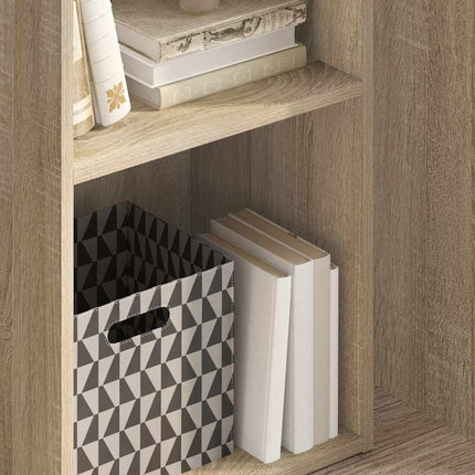 Bokhylla 2 hyllor sonoma-ek 40x30x76,5 cm konstruerat trä