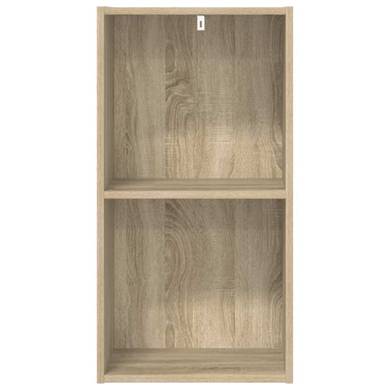 Bokhylla 2 hyllor sonoma-ek 40x30x76,5 cm konstruerat trä