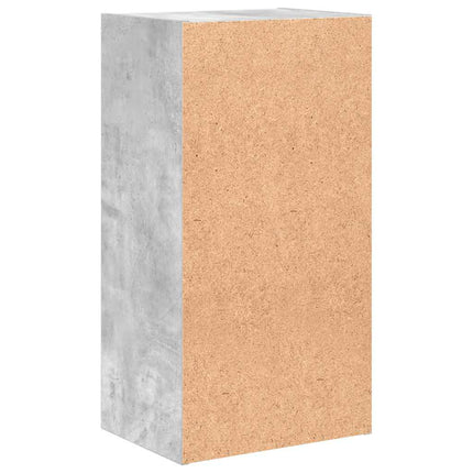 Bokhylla 2 hyllor betonggrå 40x30x76,5 cm konstruerat trä
