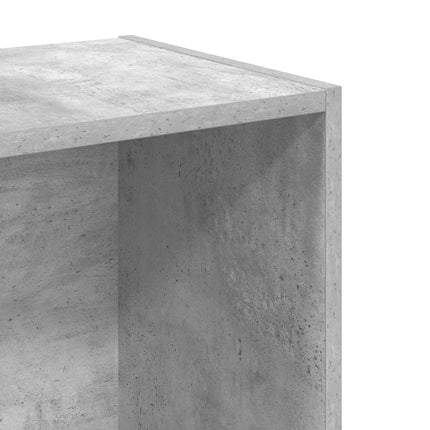 Bokhylla 2 hyllor betonggrå 40x30x76,5 cm konstruerat trä