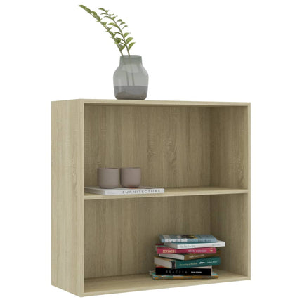 Bokhylla sonoma-ek 80x30x76,5 cm konstruerat trä