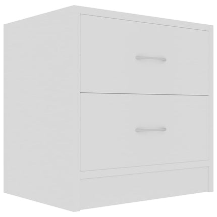 Sängbord vit 40x30x40 cm konstruerat trä