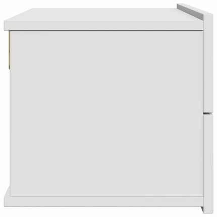 Sängbord vit 40x30x30 cm konstruerat trä