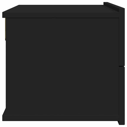 Sängbord svart 40x30x30 cm konstruerat trä