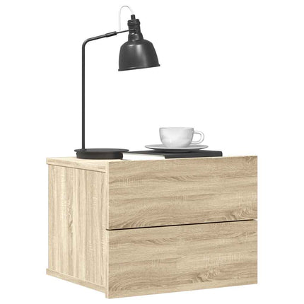 Sängbord sonoma ek 40x30x30 cm konstruerat trä