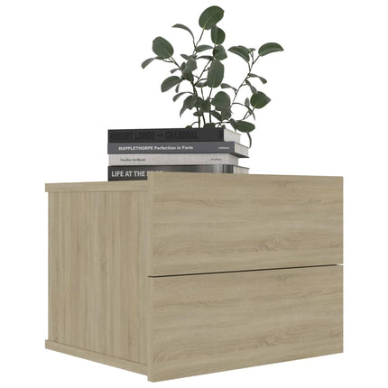 Sängbord 2 st sonoma ek 40x30x30 cm konstruerat trä