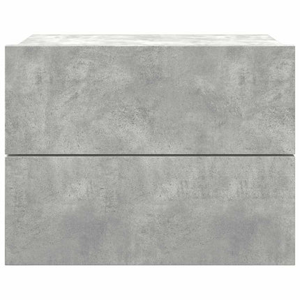 Sängbord betonggrå 40x30x30 cm konstruerat trä