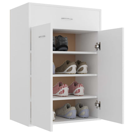 Skoskåp vit 60x35x84 cm konstruerat trä
