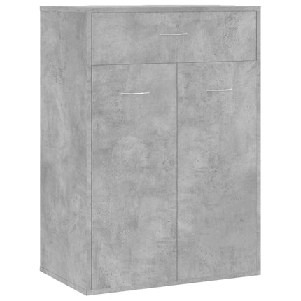 Skoskåp betonggrå 60x35x84 cm konstruerat trä