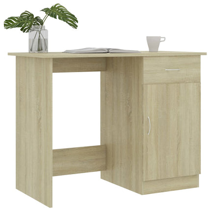 Skrivbord sonoma-ek 100x50x76 cm konstruerat trä